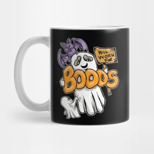 Will Work For Booos Ghost Mug